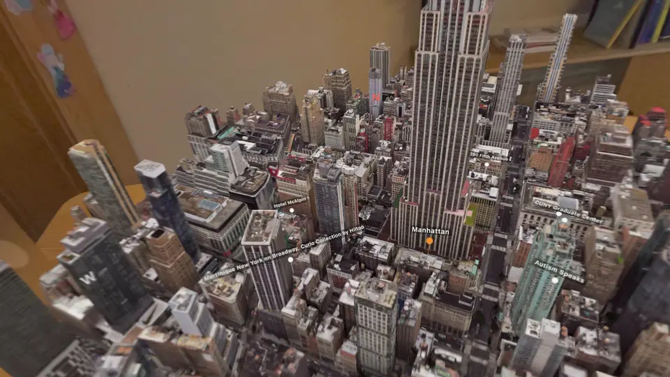 Close view of Manhattan towers around the Empire State Building